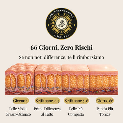Garanzia 66 giorni e cambiamento della pelle settimana dopo settimana