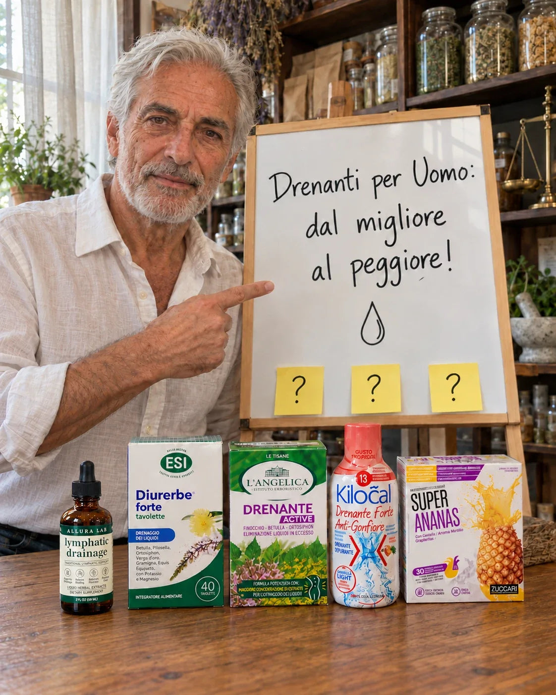 Erborista con i 5 drenanti testati e la classifica dal migliore al peggiore